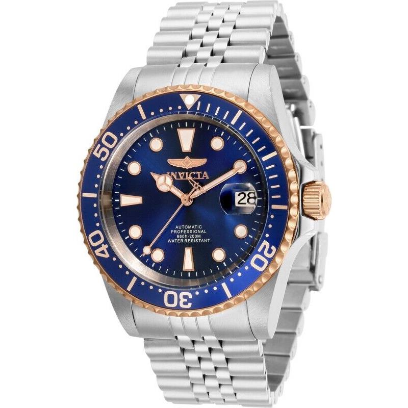 Invicta Pro Diver Blue Dial Silver Tone Automatic/mech NH35A. Men`s Watch- 32503