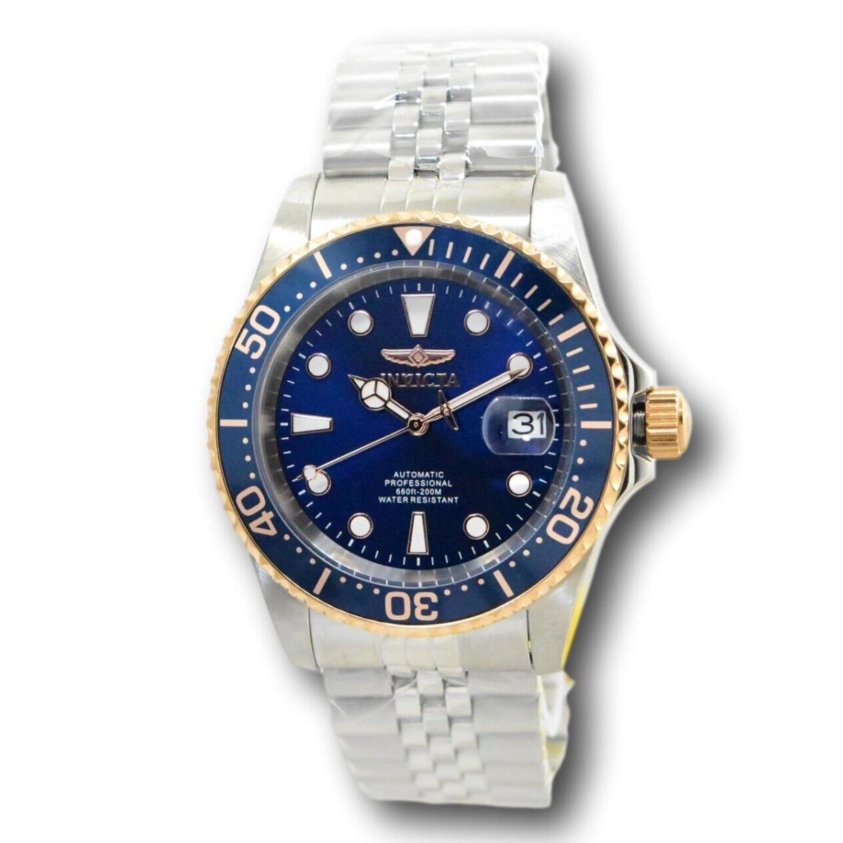 Invicta Pro Diver Automatic Men`s 42mm Blue Dial Rose Gold Accent Watch 32503