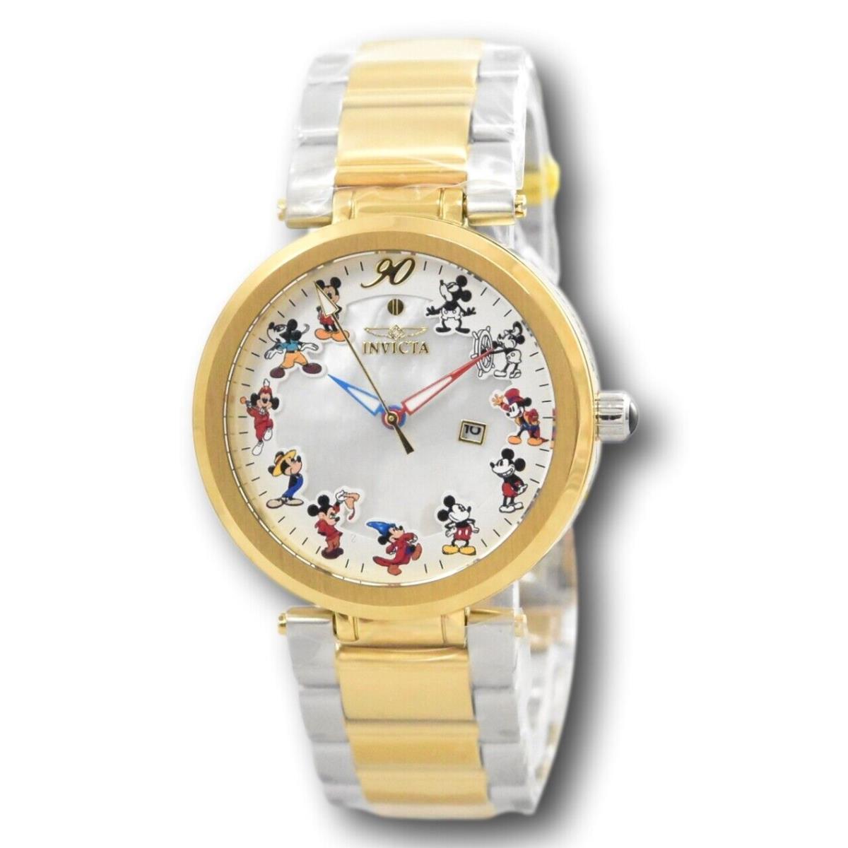 Invicta Disney Women`s 36mm 90th Anniversary Limited Edition Gold Watch 30835