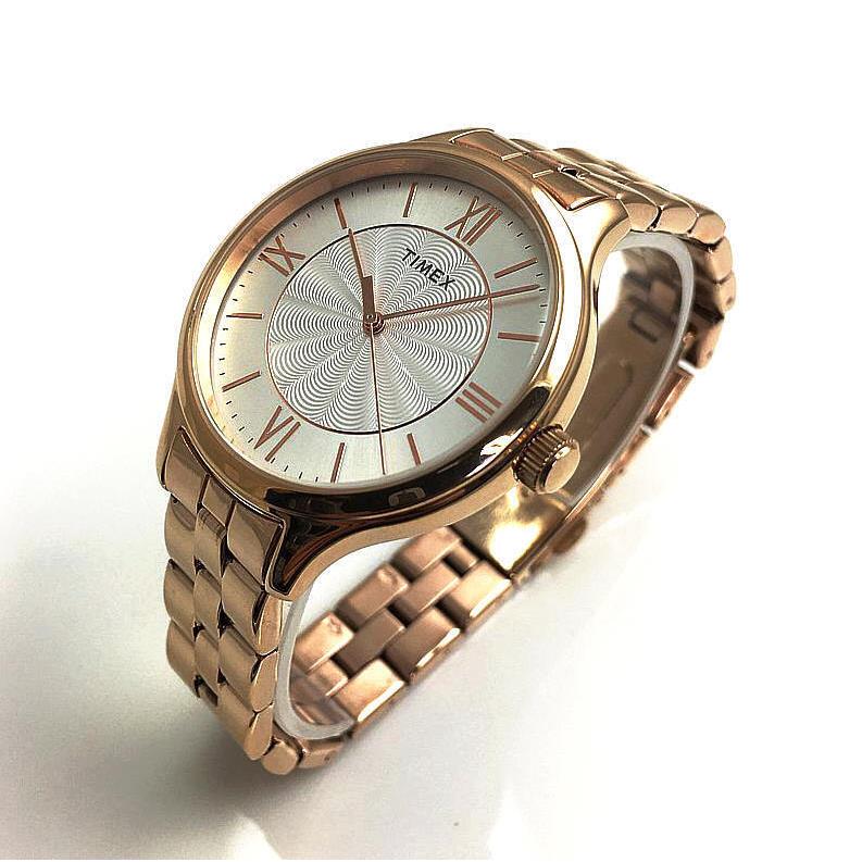 Women`s Timex Peyton Rose Gold Tone Steel Link Watch TW2R28000 TW2R28000ZA