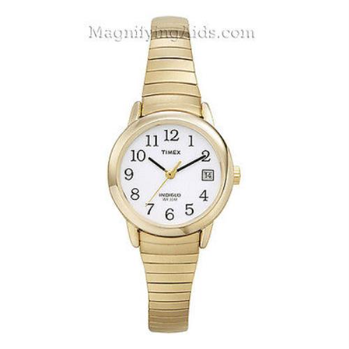 Timex Ladies Indiglo Gold Tone Watch with Date
