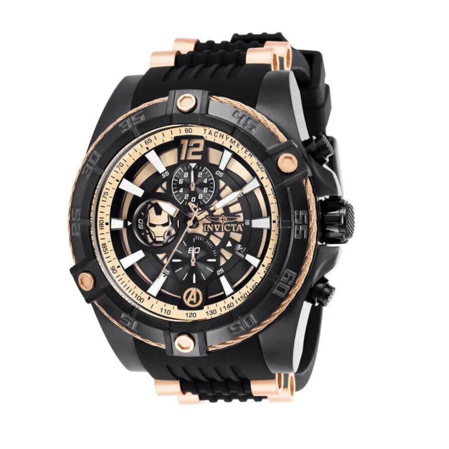 Invicta Marvel Ironman Men`s 52mm Limited Rose Gold Chronograph Watch 26798