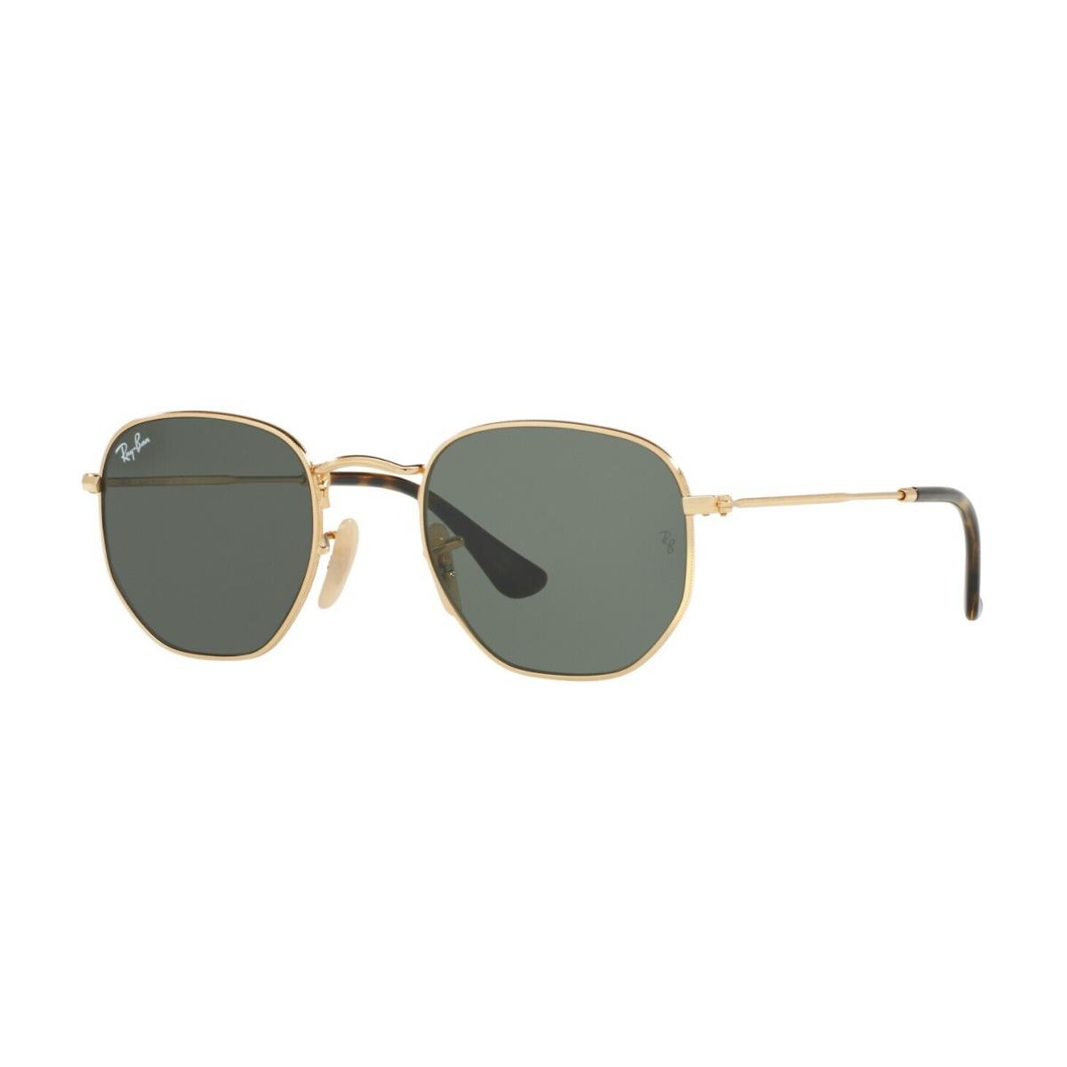 Ray-ban Hexagonal Metal RB 3548N Gold/G-15 Classic Green 001 Sunglasses