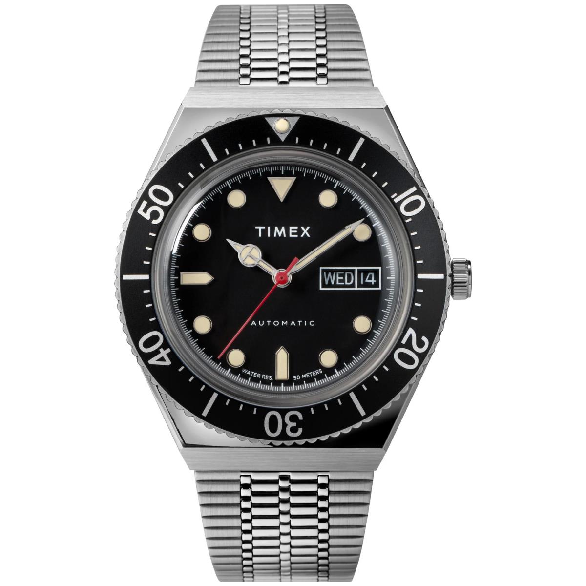 Timex M79 Automatic 40mm Silver Black Watch