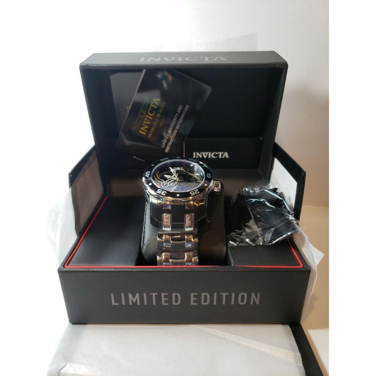 Invicta watch Black Panther - Black Dial, Black Band