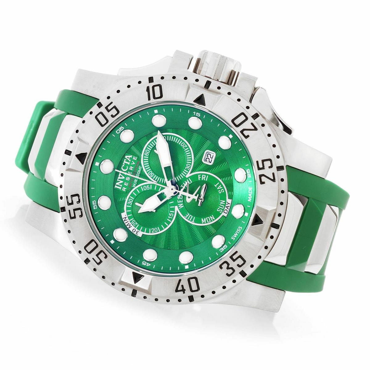 Mens Invicta 18687 Excursion Swiss Made Chronograph Green Watch - GREEN