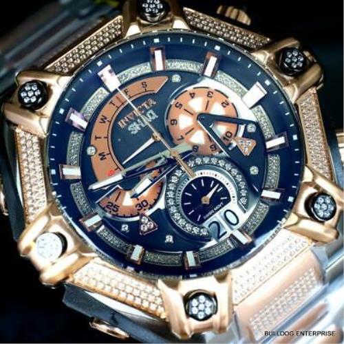 Invicta watch  - Black Face, Black Dial, Rose Gold Tone Band