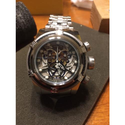 Invicta Reserve 13754 52mm Bolt Zeus Swiss Made Chronograph Bracelet Mens Watch