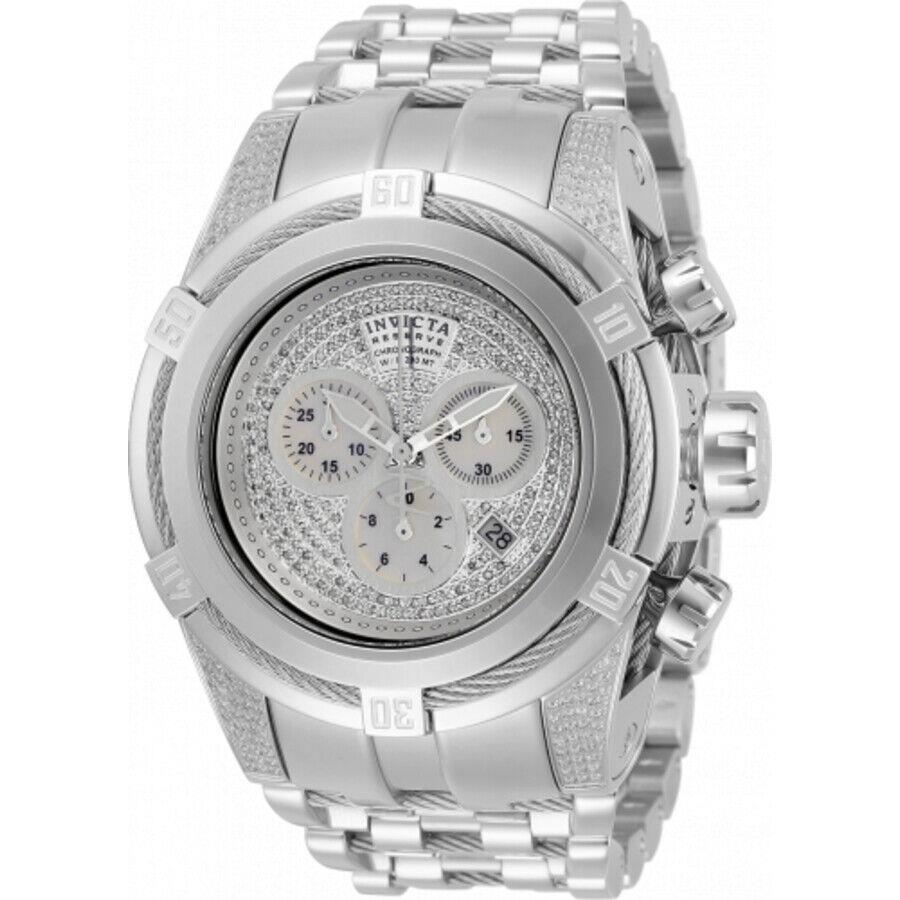 Invicta Reserve Bolt Zeus Chronograph Quartz Silver Dial Men`s Watch 29900
