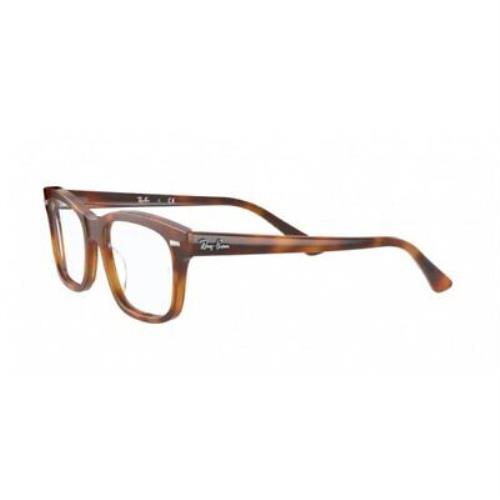 Ray-ban Rx5383 Mr. Burbank Rectangular Prescription Eyeglass Frames - Frame: Brown