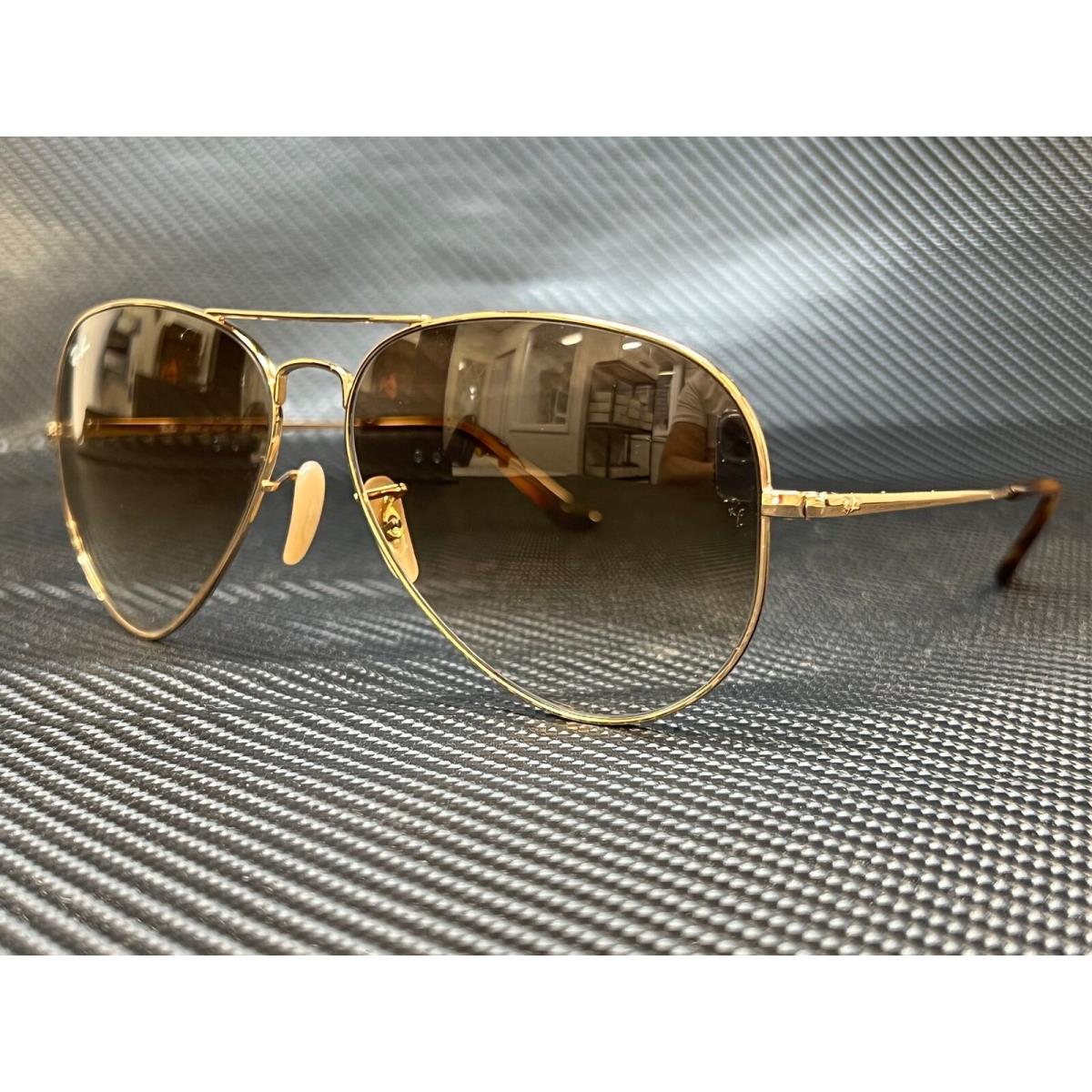 Ray Ban RB3689 914751 Gold Aviator 55 mm Unisex Sunglasses