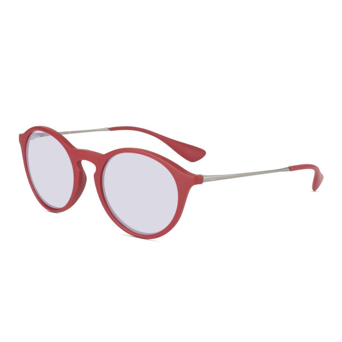 Ray Ban RB4243 6264/B5 Highstreet Bordeaux Gunmetal Pink Silver Round Sunglasses - Pink