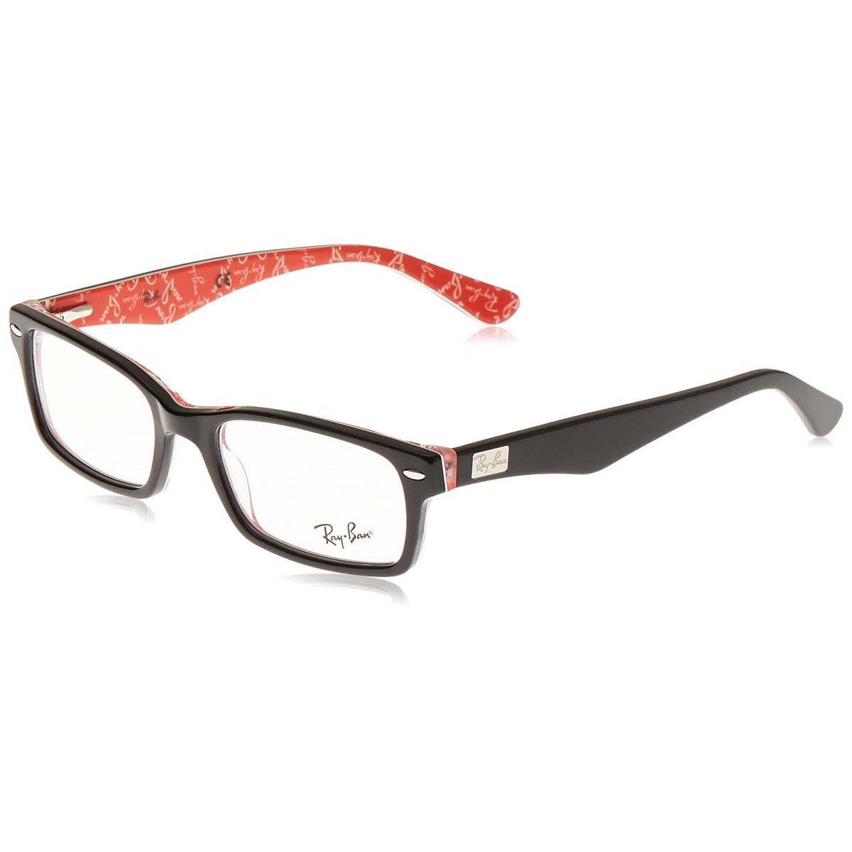 Ray-ban RB 5206 2479 Black on Red Eyeglasses 52/18/140