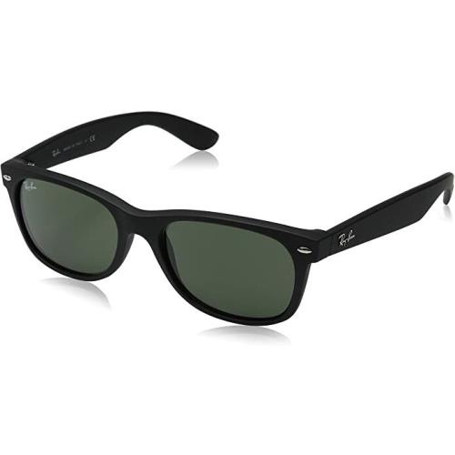 Ray-ban Wayfarer Black Green Lens Sunglasses RB2132 622 58/ RB2132622-58 - Black Frame, Green Lens