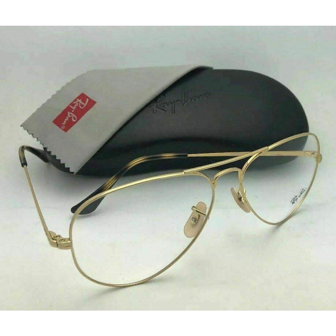 Ray-ban Aviator Rx-able Eyeglasses RB 6489 3033 55-14 140 Matte Gold Frames