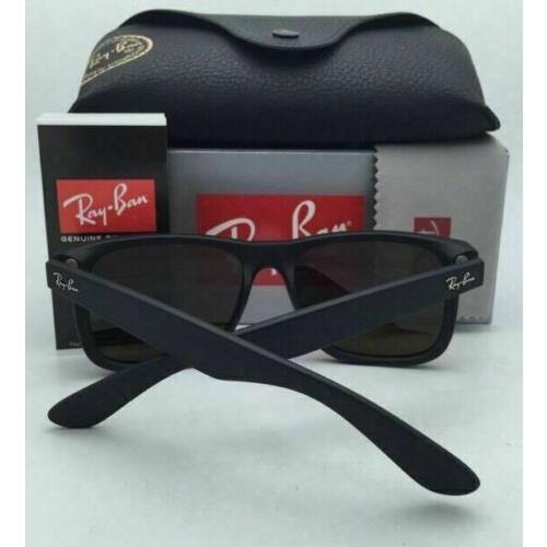 Ray-Ban sunglasses JUSTIN - Matte Black / Satin Black Frame, Green-Grey w/ Red Mirror Lens 2