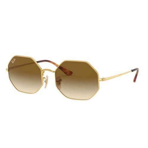 Ray-ban Octagon RB 1972 9147/51 Classic Sunglasses Gold Frames Brown Lenses