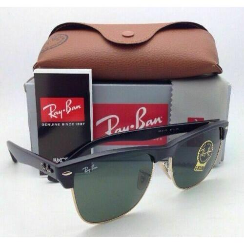 Ray-ban Sunglasses Clubmaster Oversized RB 4175 877 Black-gold Frame G-15 Lenses