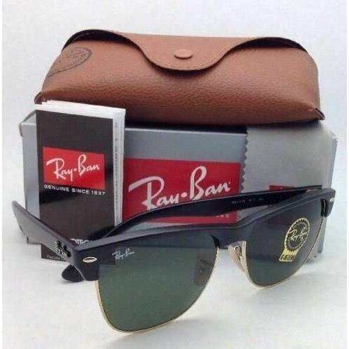 Ray-Ban sunglasses  - Demi-Shiny Black w/ Arista (gold) Frame, Crystal Green Lens 10