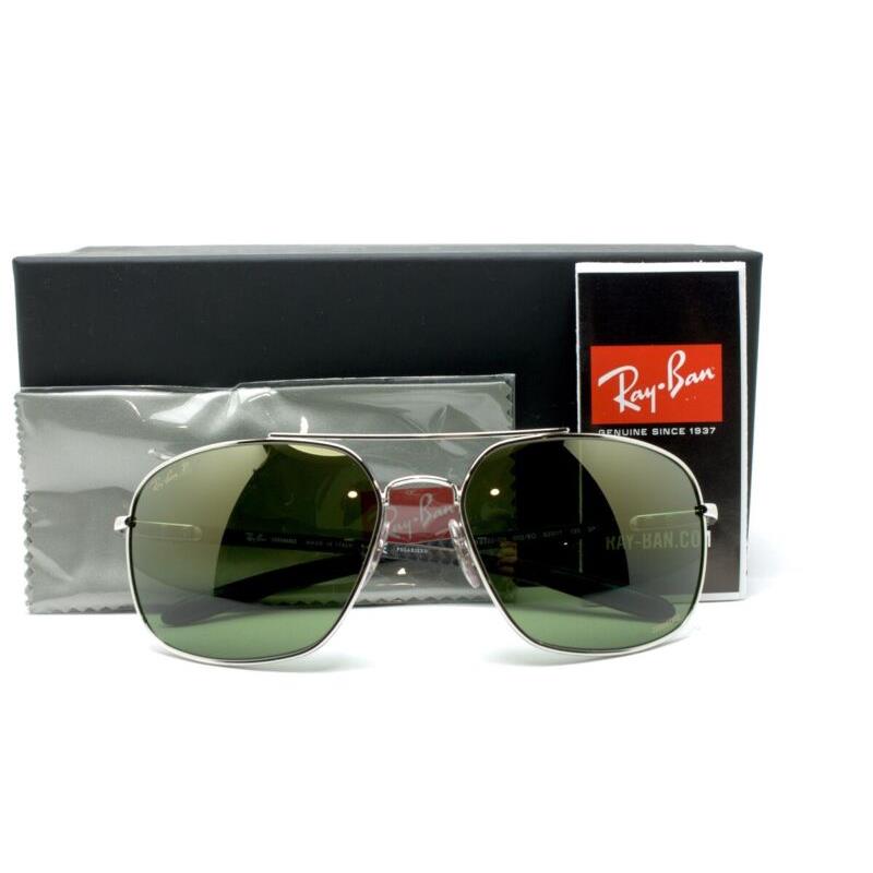 Ray Ban Chromance RB8322CH 003/6O Mirrored Polarized Sunglasses - Frame: , Lens: Green