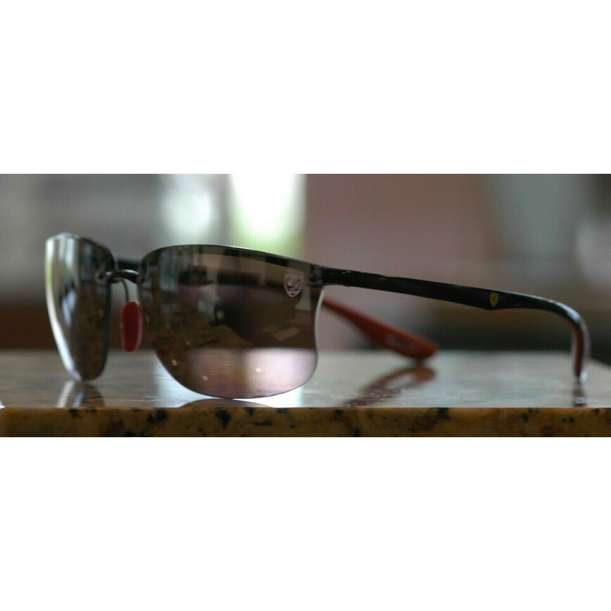 Ray-Ban sunglasses  - Black Frame, Purple mirror siver polarized Lens 0