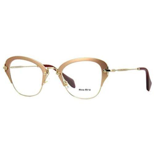 Miu Miu Eyeglasses Vmu 53OV UF01O1 Matte Pink 50MM - Matte Rose , Pink Gold Frame, UF0-101 Manufacturer