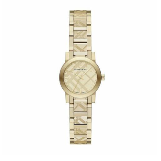 Burberry The City BU9234 Gold Tone Stainless Steel 26 mm Women`s Watch - Dial: Gold, Band: Gold, Bezel: Gold