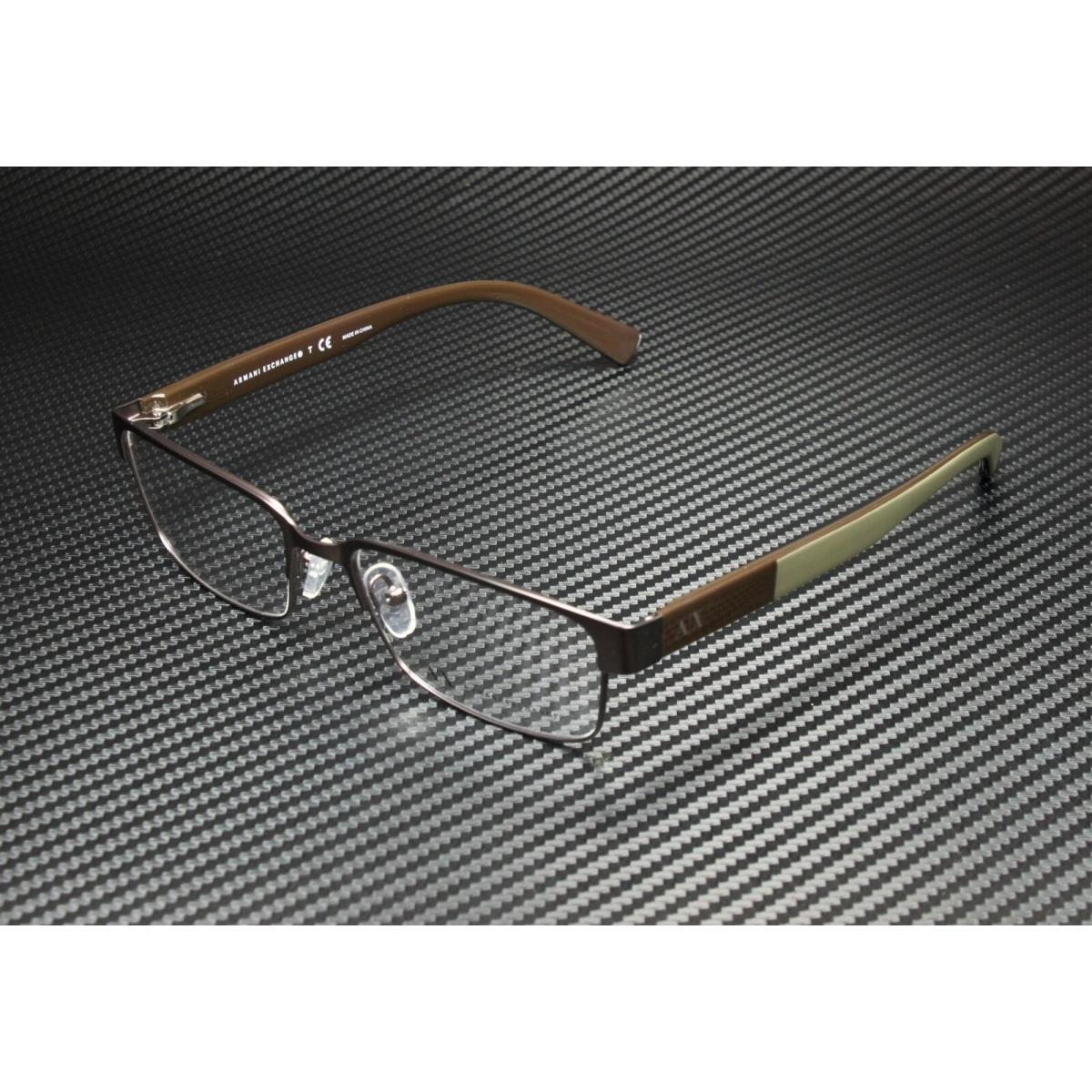 Armani Exchange AX1017 6083 Matte Brown Demo Lens 54 mm Men`s Eyeglasses