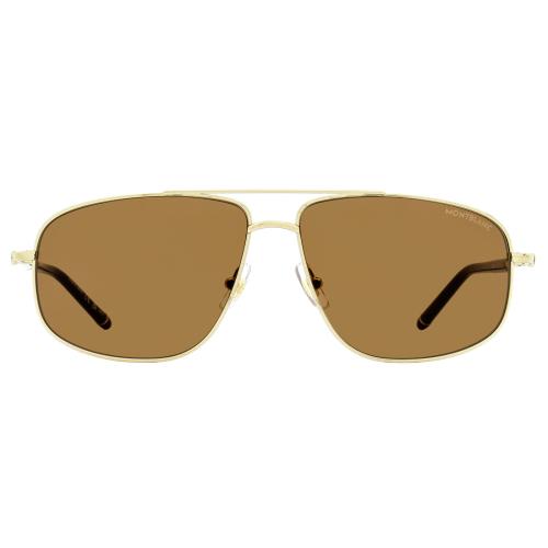 Montblanc Pilot Sunglasses MB0069S 001 Gold/black 60mm