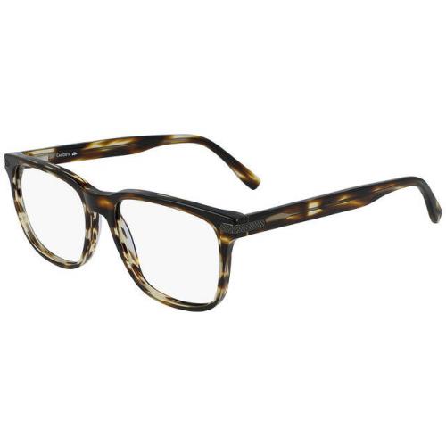 Lacoste L2840 210 54mm Striped Brown Unisex Ophthalmic Rx Eyeglasses Frame - Frame: STRIPED BROWN