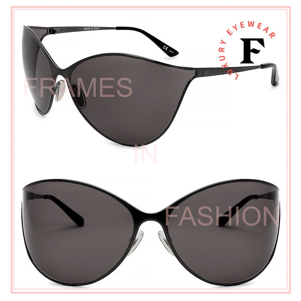 Balenciaga Vision 0137 Black Fashion Wrap Futuristic Sunglasses BB0137S 001