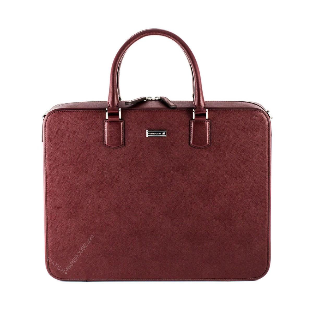 Montblanc Meisterst ck Selection Burgundy Saffiano Leather Briefcase 109619