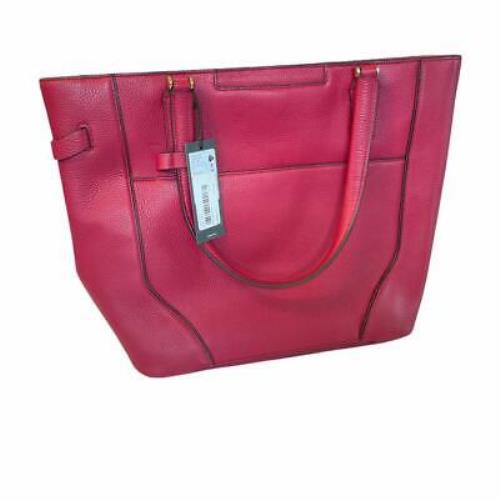 Tumi Stanton Red Leather Nonie Business Tote Laptop Carry-on Bag 0734418ORC