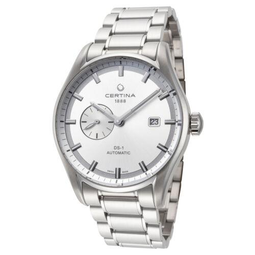 Certina Men`s DS-1 C0064281103100 41mm Silver Dial Stainless Steel Watch