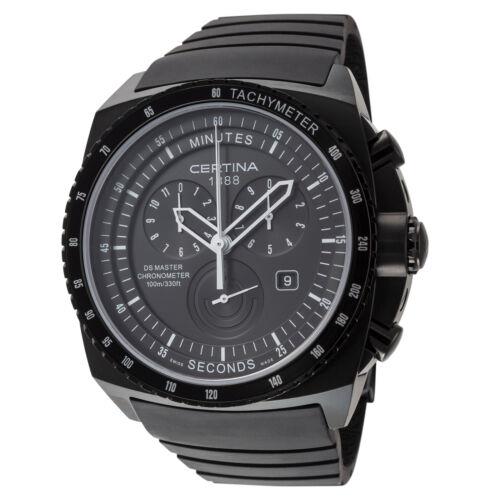 Certina Men`s DS Master C0154341705000 45mm Black Dial Rubber Watch
