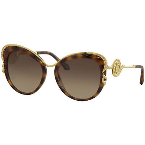 Roberto Cavalli Vinci RC1073 RC/1073 52G Havana/gold Butterfly Sunglasses 56mm