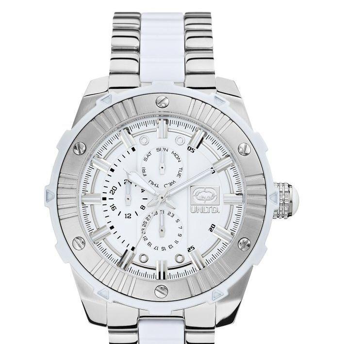 Marc Ecko Men`s The Sillo Multi-function Silver Chronograph Watch E16528G2