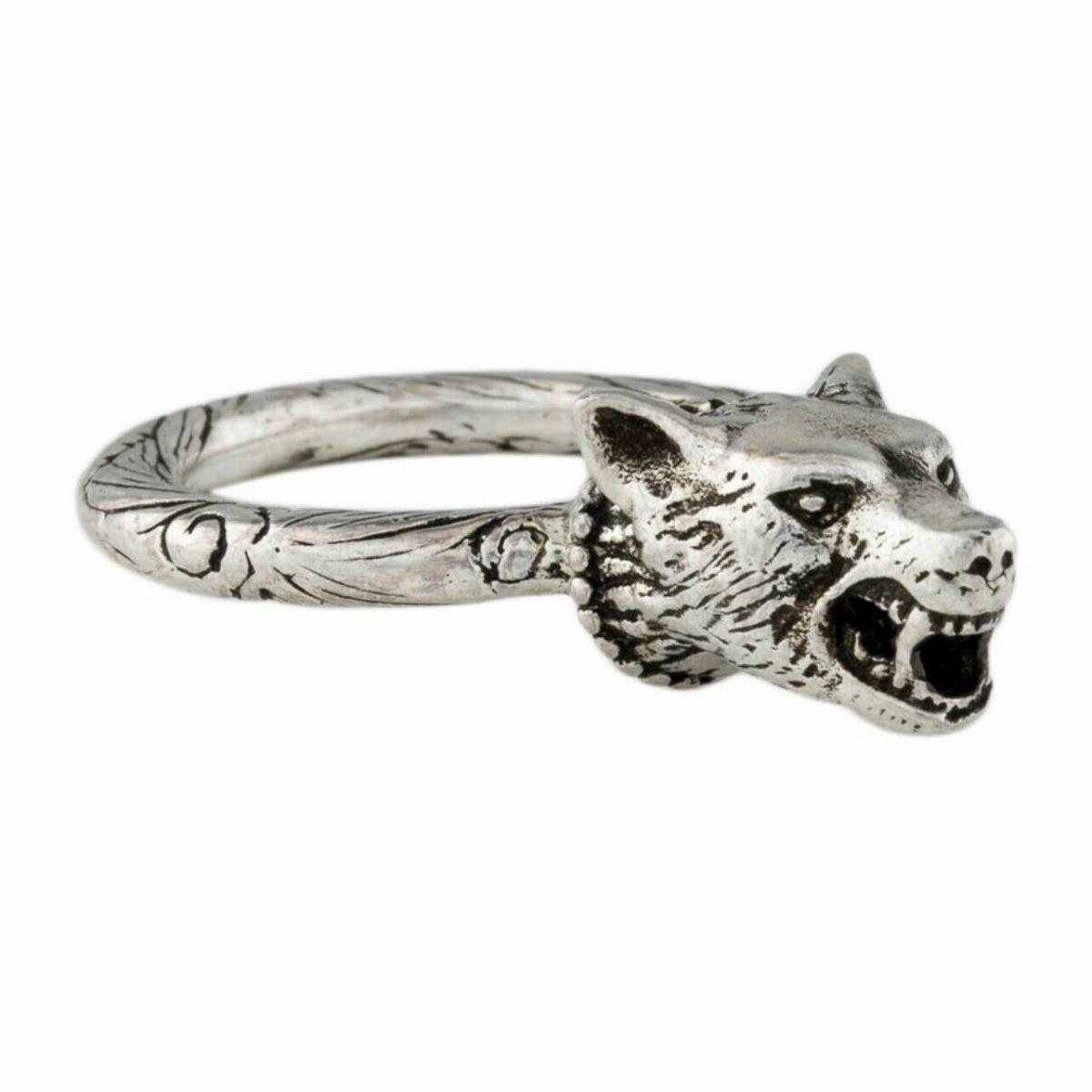Gucci Anger Forest Bear Head Sterling Silver Ring 21 US 9.5