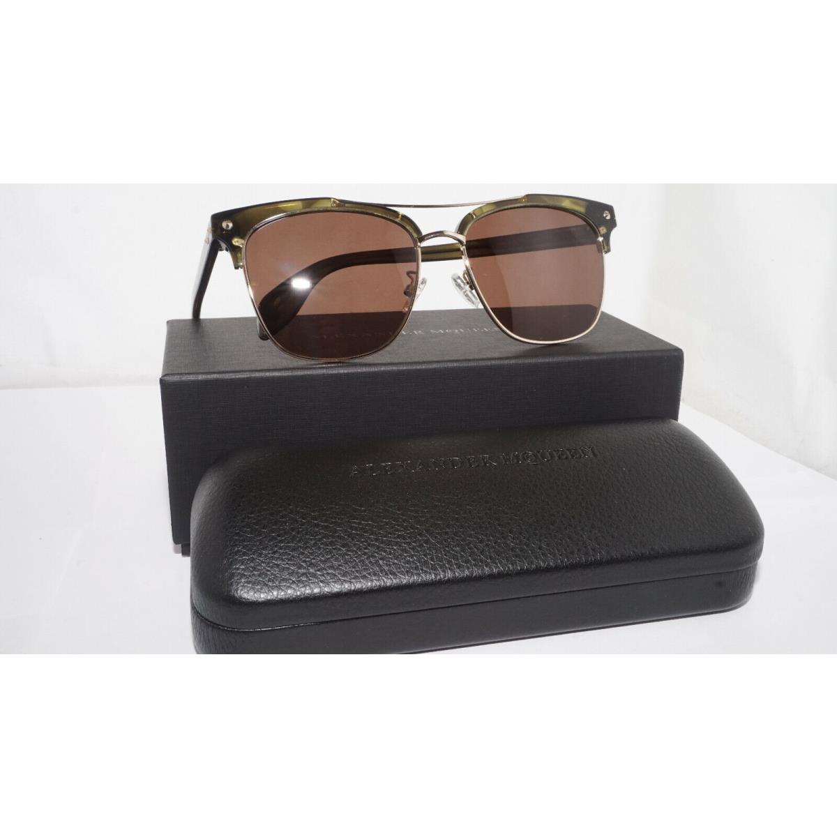 Alexander Mcqueen Sunglasses Tortoise Brown AM0126SK 004 57 16 145