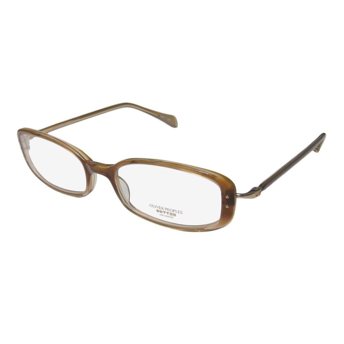 Oliver Peoples Chrisette Modern Sophisticated Eyeglass Frame/glasses/eyewear Light Brown / Gold