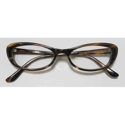 Oliver Peoples Margriet Beautiful Cat Eyes Eyeglass Frame/glasses/eyewear Brown Pattern / Gold