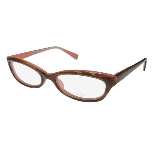 Oliver Peoples Marceau Stunning Sleek Cat Eye Eyeglass Frame/glasses/eyewear Brown