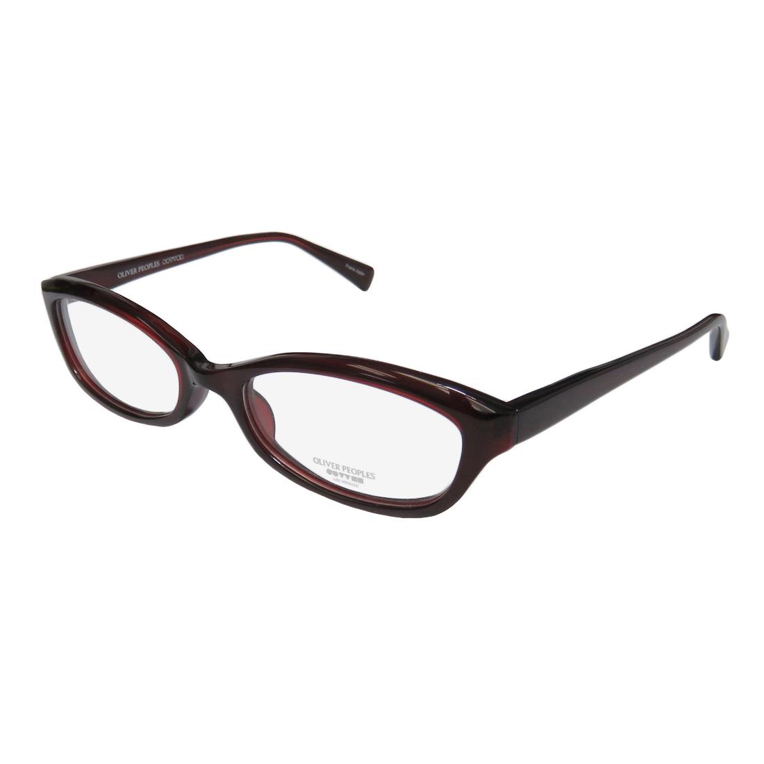 Oliver Peoples Marceau Stunning Sleek Cat Eye Eyeglass Frame/glasses/eyewear Burgundy