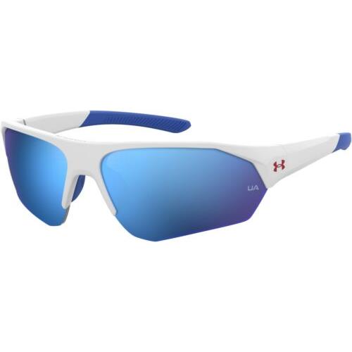Under Armour Ua 7000/S 06HT/W1 Matte White/blue Mirrored Sunglasses