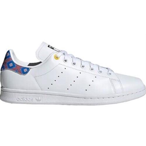 Adidas Mens Stan Smith Tennis Shoe Sneakers - Cloud White/black/yellow - 4.5