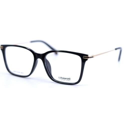 Polaroid Pld D365/G 2M2 Black Gold Square Mens Full Rim Eyeglasses 53-16-145