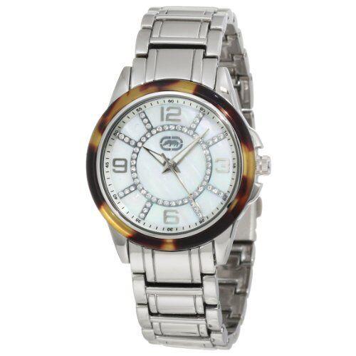 Womens Marc Ecko Unltd Watch Stainless Steel E8M101MV Bling Crystal Pearl