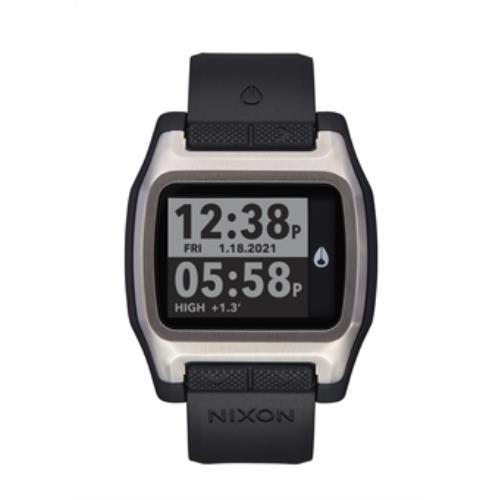 Nixon The High Tide Watch 625-Silver-Black