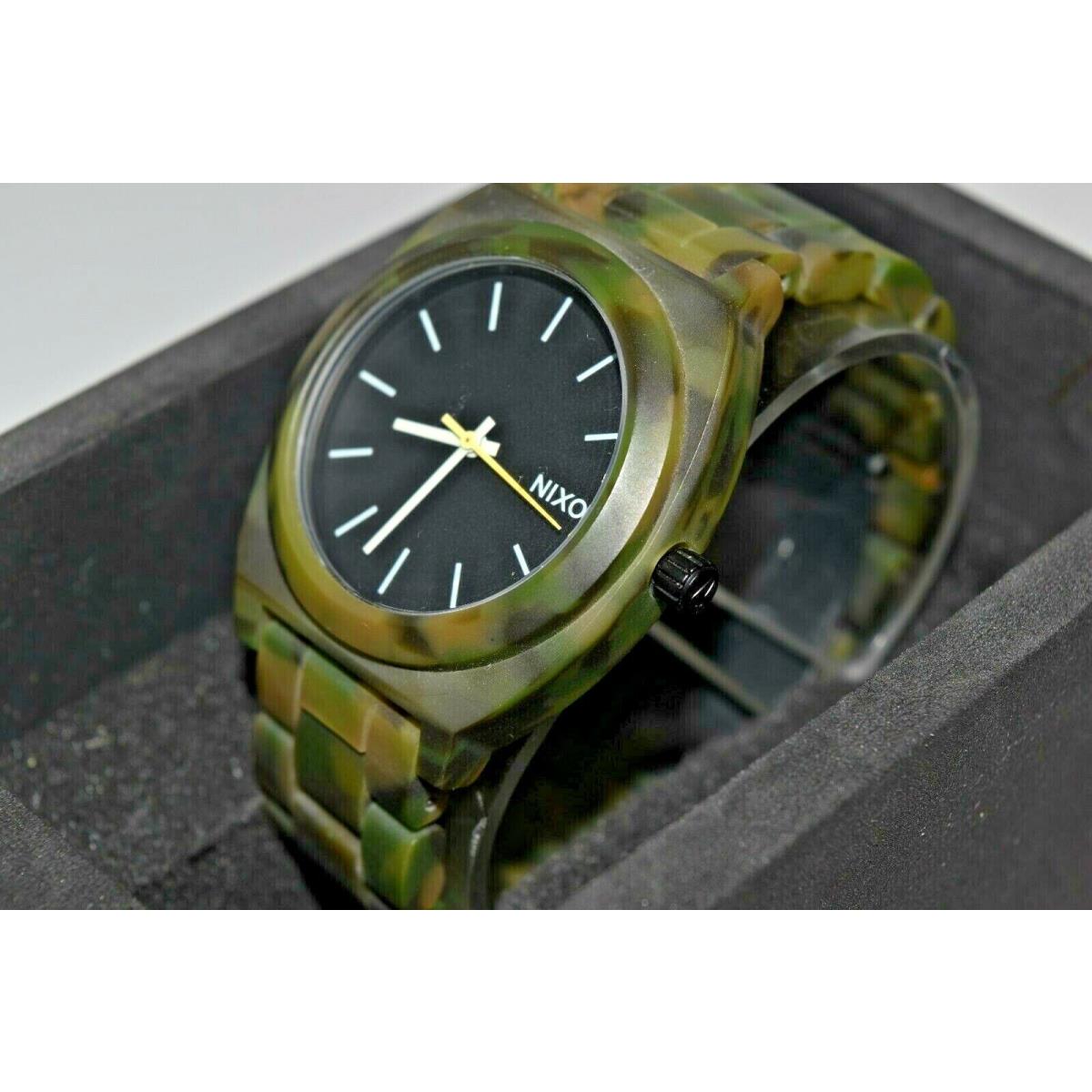 Nixon Time Teller Acetate Matte Black Camo A327 428-00 Watch