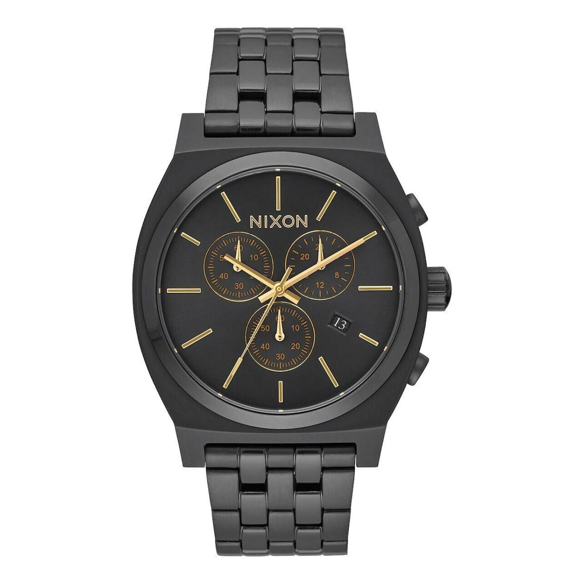 Nixon Time Teller Chrono Black Watch 39mm Water Resistant A972 1031 I Box